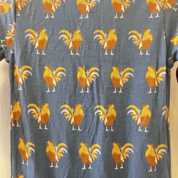 Kickee Pants Blue Parisian Rooster Polo Romper Bamboo Boys Size 18-24 Months - Picture 16 of 16